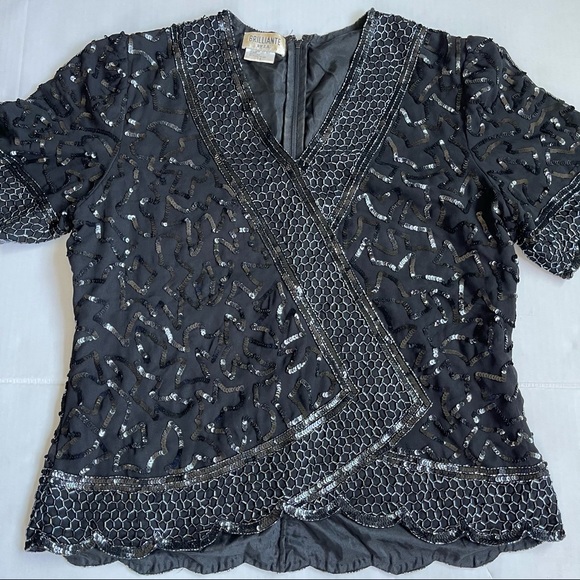 Brilliante By J.A V-Neck Women  Blouse size 1X - Picture 5 of 11